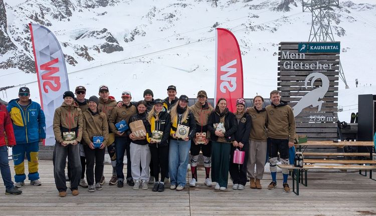 Alpiner Abschluss auf dem Kaunertaler Gletscher